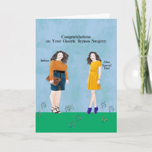 Cartão Cirurgia de desvio gástrico antes e depois das ref