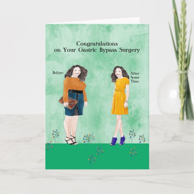 Cartão Cirurgia de desvio gástrico antes e depois das ref (Frente)