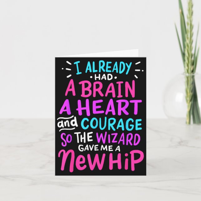 Cartão Cirurgia de Substituição de Quadril de Titânio Hum (Frente)