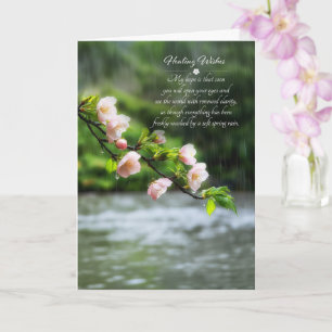 Cartão Cirurgia Ocular Chuva de Primavera e Florescer Rec