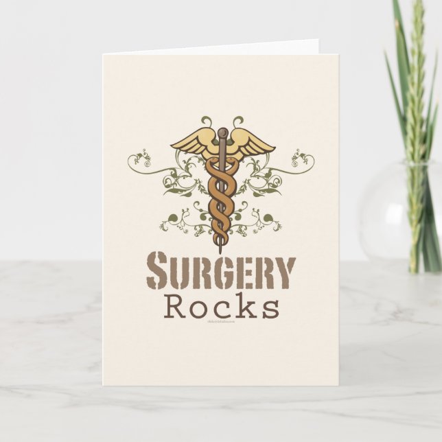 Cartão Cirurgia Rocks Surgeon Greeting Card (Frente)