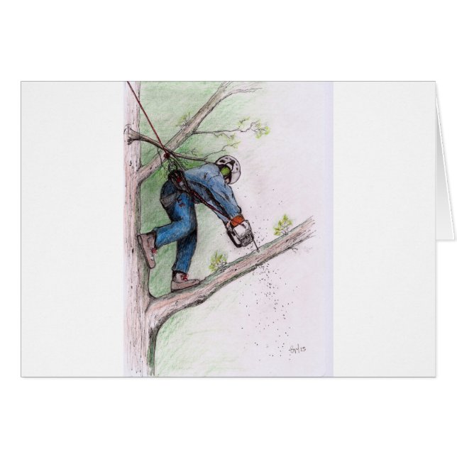 Cartão Cirurgião Árvore Arborista (Frente Horizontal)