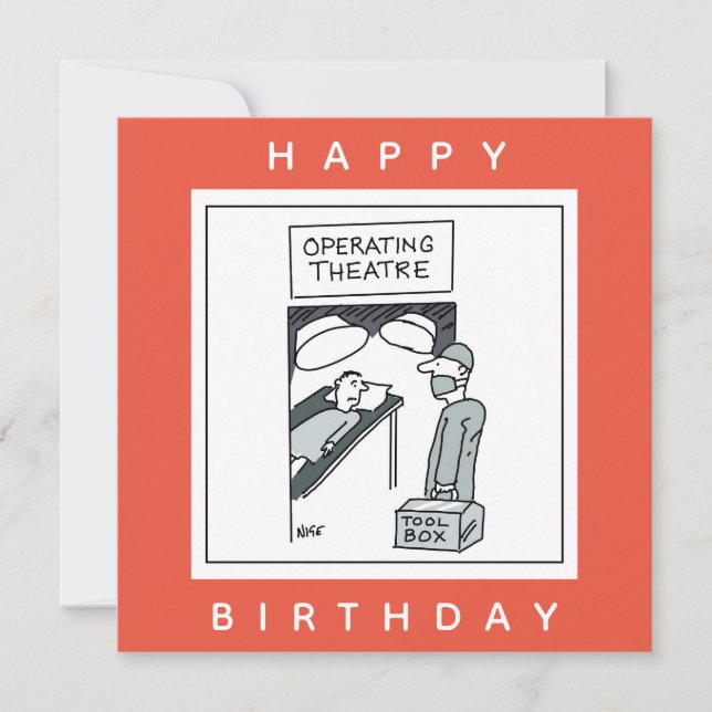 Cartão Cirurgião entrando no Cartoon do Teatro Operaciona (Frente)