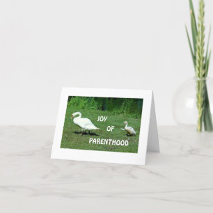 CARTÃO CISNE /BIRTH CONGRATS DA MAMÃ E DO BEBÊ