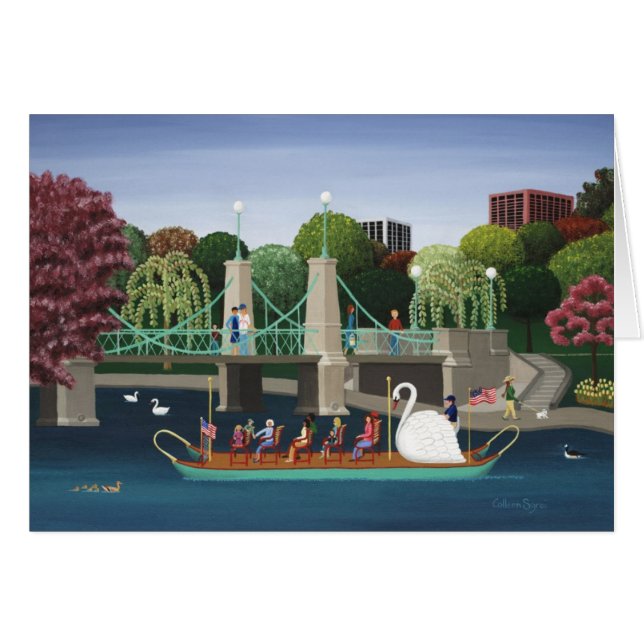 Cartão Cisne de Boston (Frente Horizontal)