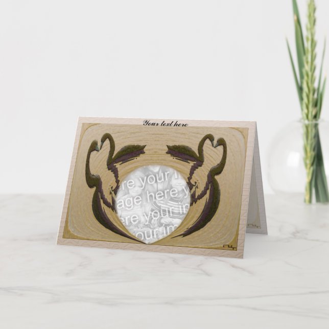 Cartão Cisnes adoráveis (Frente)