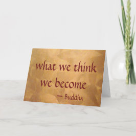 Cartão Citação Buda; O Que Pensamos Que Nos Tornamos
