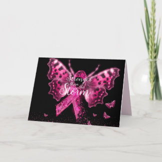 Cartão Citação da Borboleta de Consciência do Cancer da M