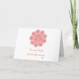 Cartão Citação da Ferida Mandala Rumi