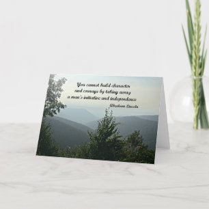 Cartão Citação de Abraham LIncoln: Você não pode cons