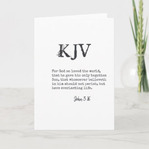 Cartão Citação de Bíblias do John 3:16 - Pode ser pers
