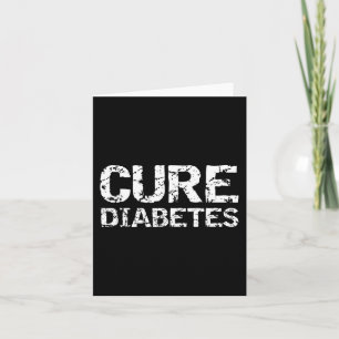 Cartão Citação de Diabetes Tipo 1 para Cura de Sensibiliz