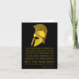 Cartão Citação de Filosofia de Marcus Aurelius Stoic - St