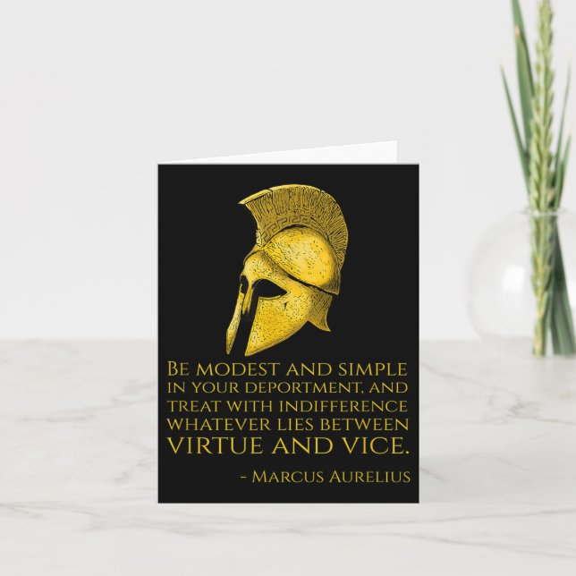 Cartão Citação de Filosofia Grega Stoic - Marcus Aurelius (Frente)