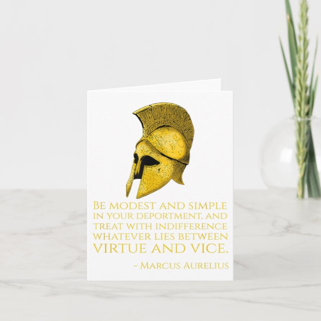 Cartão Citação de Filosofia Grega Stoic - Marcus Aurelius (Frente)