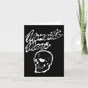 Cartão Citação de Filosofia Grunge Caveira Memento Mori