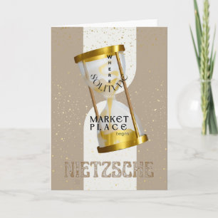 Cartão Citação de Filosofia Introduzida pela Arte Dourada