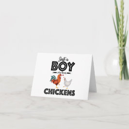 Cartão Citação de frango: Apenas um menino que ama VAZIO