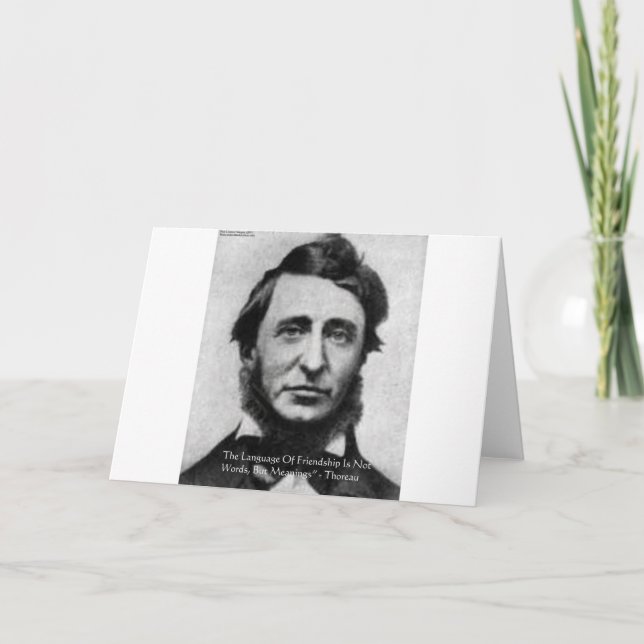 Cartão Citação de Henry David Thoreau (Frente)
