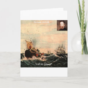 Cartão Citação de Herman Melville Chame-me Ismael