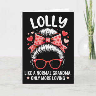 Cartão Citação de Lolly Valentine para Avó Amorosa com Cu
