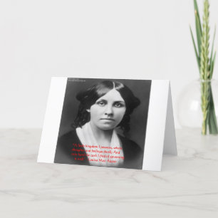 Cartão Citação de Louisa May Alcott "Pequeno Reino" Sauda