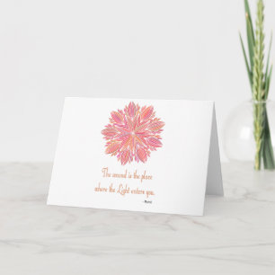 Cartão Citação de Mandala Rumi Wound