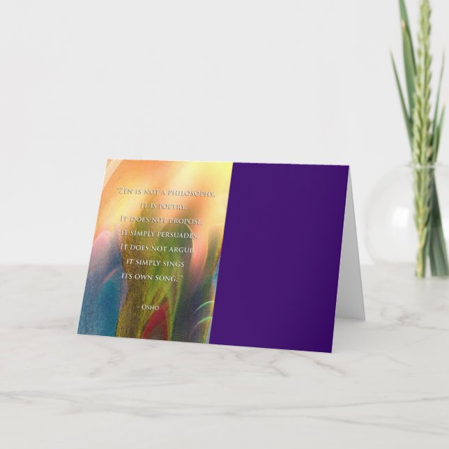 Cartão citação de Osho Zen (Frente)
