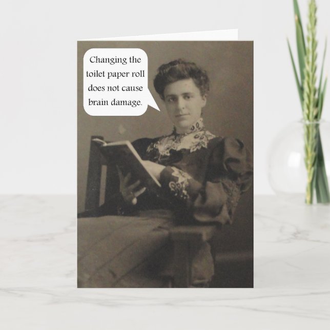 Cartão Citação de Papel de Banheiro (Frente)