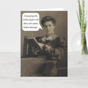 Cartão Citação de Papel de Banheiro