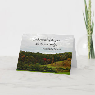 Cartão Citação de Ralph Emerson: Cada momento do ano