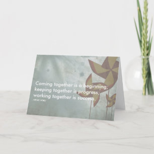 Cartão citação de sucesso de henry ford