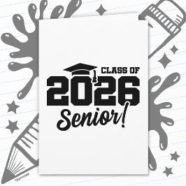 Cartão Citação Divertida de Graduação da Turma de 2026 do