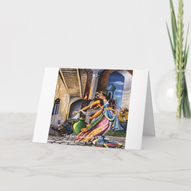 Cartão Citação do Amor entre Hafiz (Sol e Terra) (Frente)