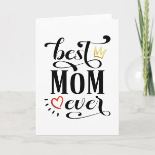 Cartão Citação do Dia das Mães Melhor Mãe do Mundo Cart