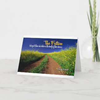 Cartão Citação do Sonho Inspiracional — Eleanor Roosevelt