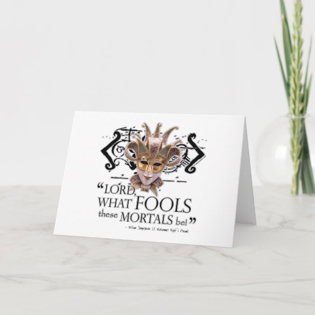 Cartão Citação dos Sonhos da Noite de Verão (Frente)