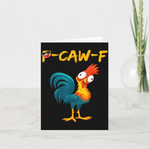 Cartão Citação engraçada de humor de frango meme de galo 