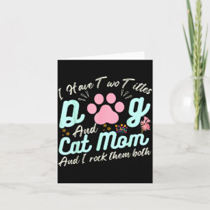 Cartão Citação engraçada de mãe de gato, floral feliz dia