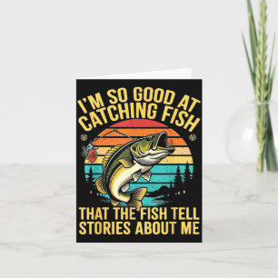 Cartão Citação engraçada de pesca B Pescador Isca Humor
