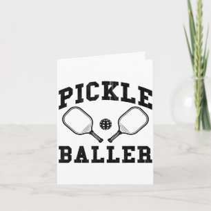 Cartão Citação engraçada de pickle baller remo pickleball