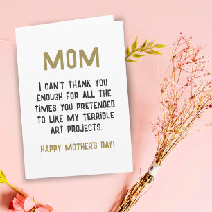 Cartão Citação engraçada do Dia das Mães humor da Mamãe
