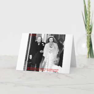 Cartão Citação famosa de casamento de Churchill