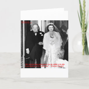 Cartão Citação famosa de casamento de Churchill