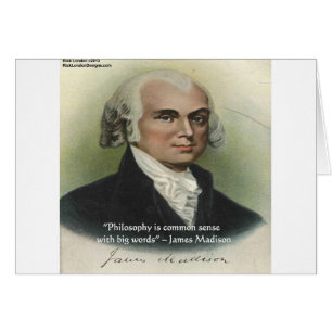 Cartão Citação "Filosofia/Senso Comum" de James Madison