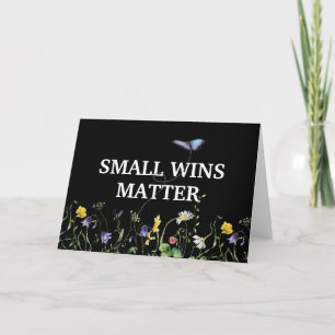 Cartão Citação Inspiradora Com Flores Silvestres e Borbol