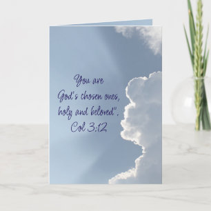 Cartão Citação Inspiradora da Bíblia em Colossenses 3:12