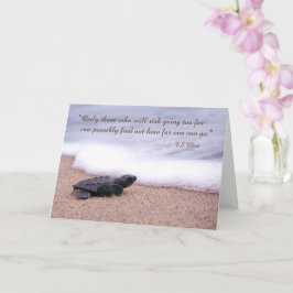 Cartão Citação Inspiradora Tartaruga do Mar do Bebê Ocean