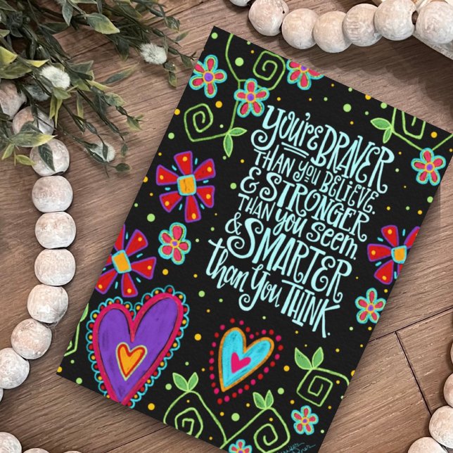 Cartão "Citação Inspirativa Mais Inteligente, Mais Divert (Criador carregado)