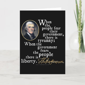 Cartão Citação Jefferson Tyranny-Liberty